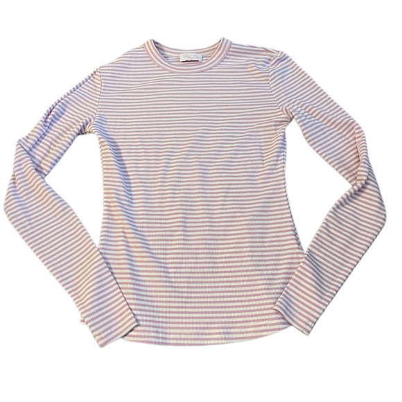 Pink Lily Tops - Pink Lily Stripe Tee